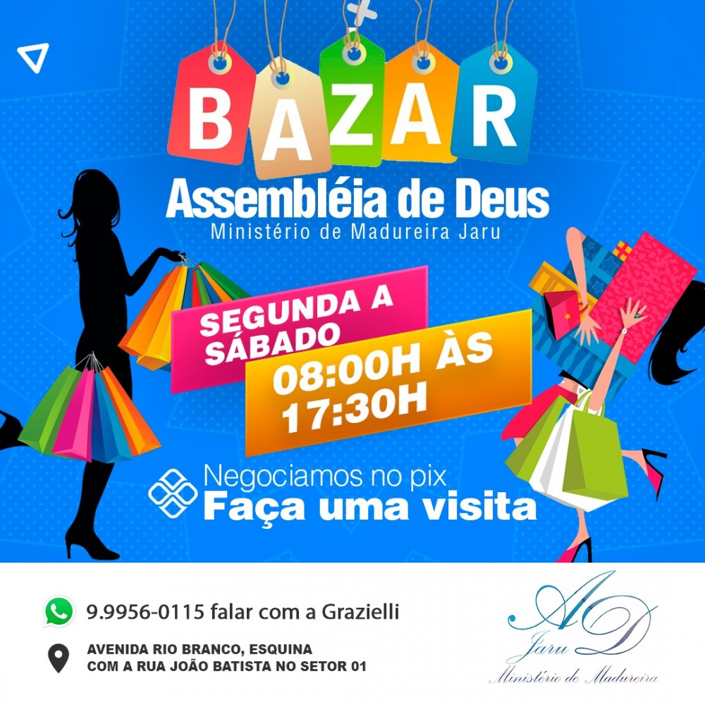 Assembleia de Deus Jaru, Ministério de Madureira mantém “Bazar” na instituição e anuncia novidades