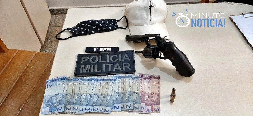 Homem é preso por porte ilegal de arma de fogo no Posto Marques, no setor 08, em Jaru, RO