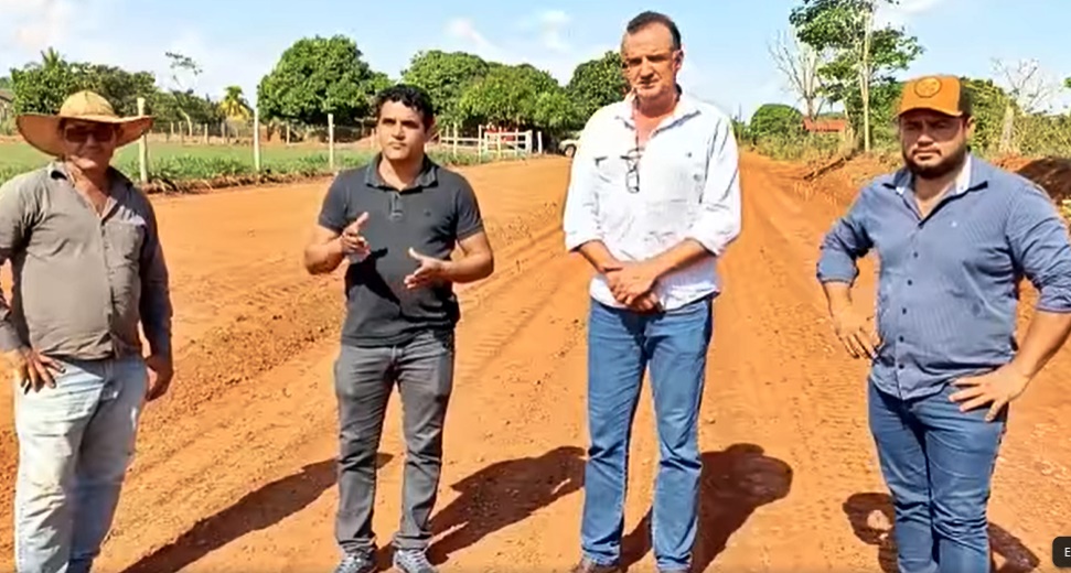 Prefeito Vanderlei Tecchio acompanha patrolamento na região de Tancredópolis, nesta semana