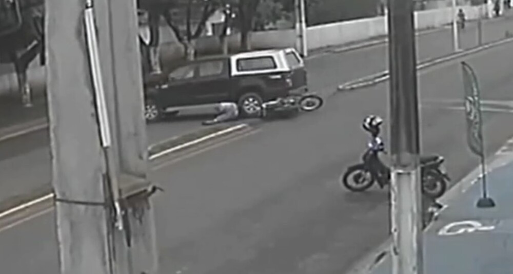 Camionete passa por cima de motociclista em Vilhena