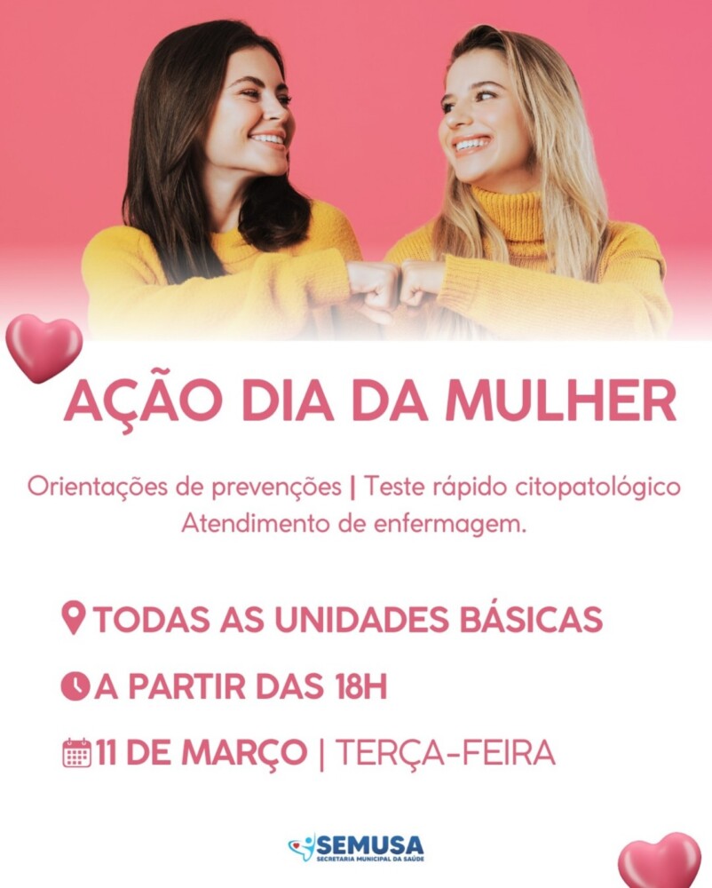 Secretaria de Saúde de Cacoal realiza ação alusiva ao Dia da Mulher