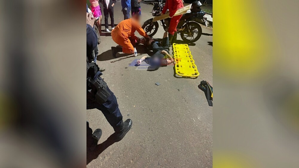 Duas pessoas ficam feridas em acidente na Setor 05 em Jaru