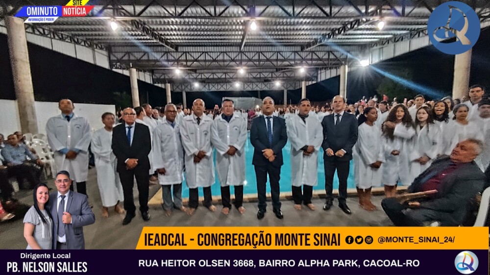 Assembleia de Deus Cacoal batiza mais 69 novos membros nesta sexta-feira, 11 de abril