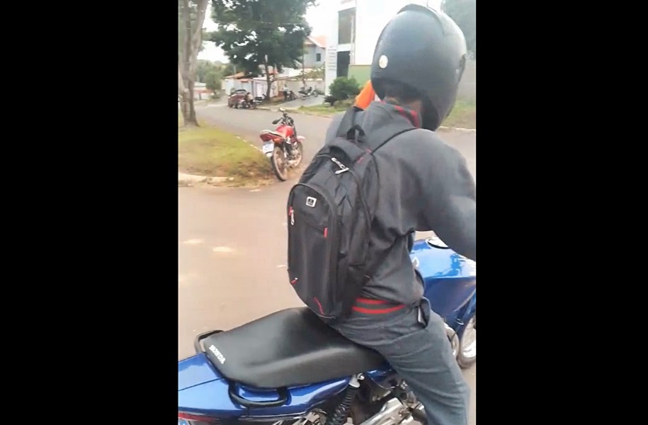 Vítima de acidente filma condutor abandonando local antes da chegada da polícia em Cacoal