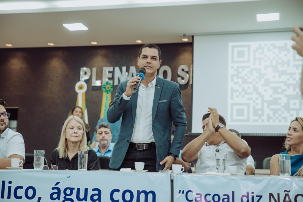 Deputado Cássio Gois reforça posicionamento contrário à privatização do Saae em audiência pública em Cacoal