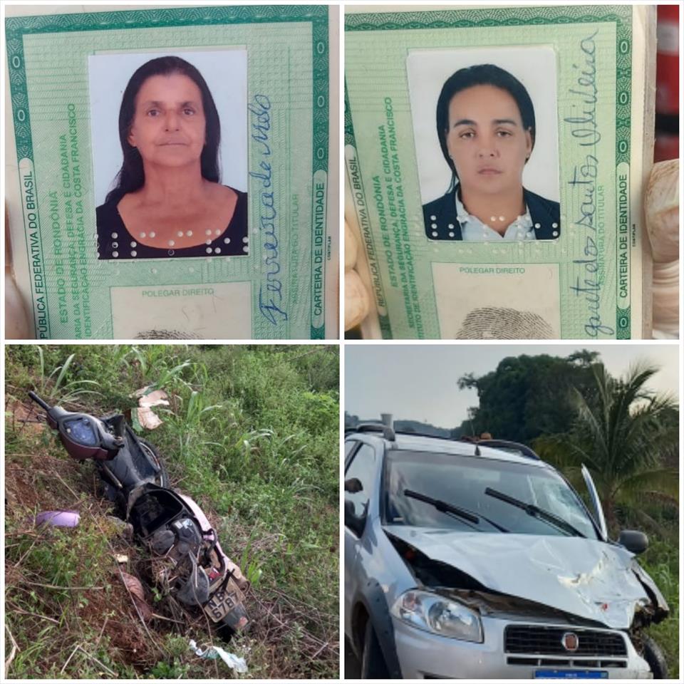Duas mulheres morrem em acidente entre moto e carro na BR-421, nesta quinta-feira