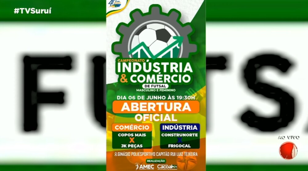 Campeonato de Indústria e Comércio de Futsal começa nesta sexta-feira em Cacoal