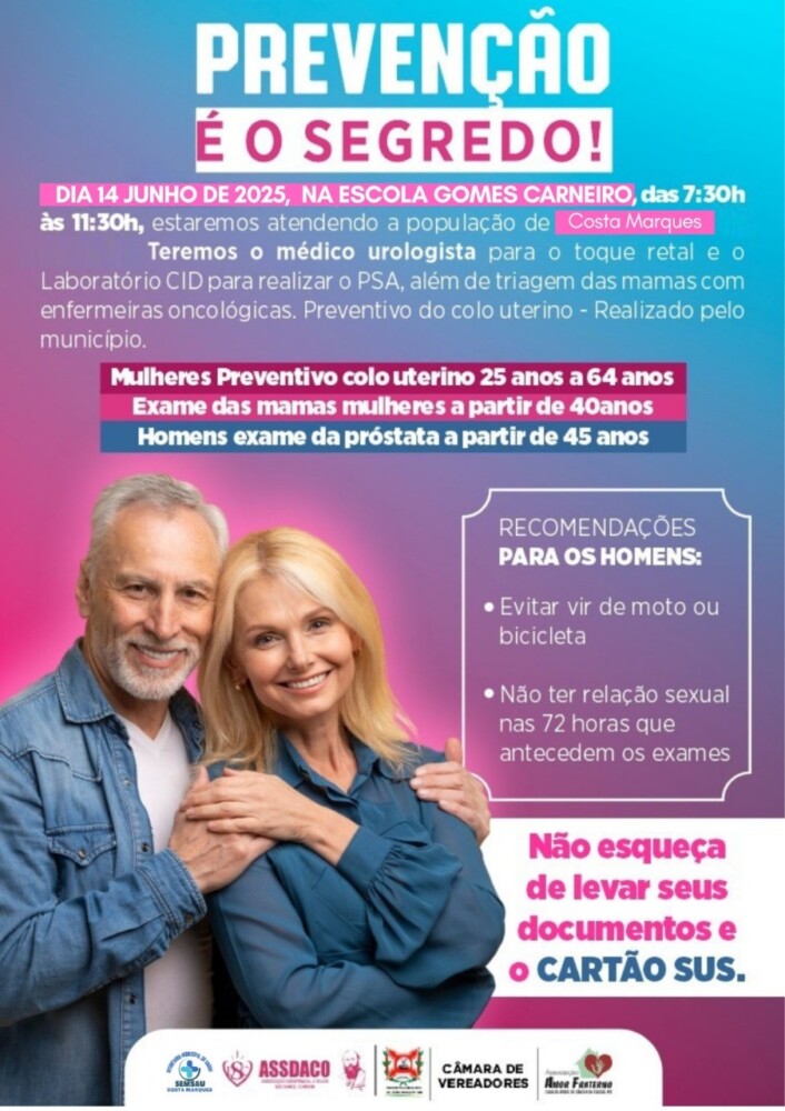 ASSDACO volta a Costa Marques para mais uma campanha de prevenção ao câncer