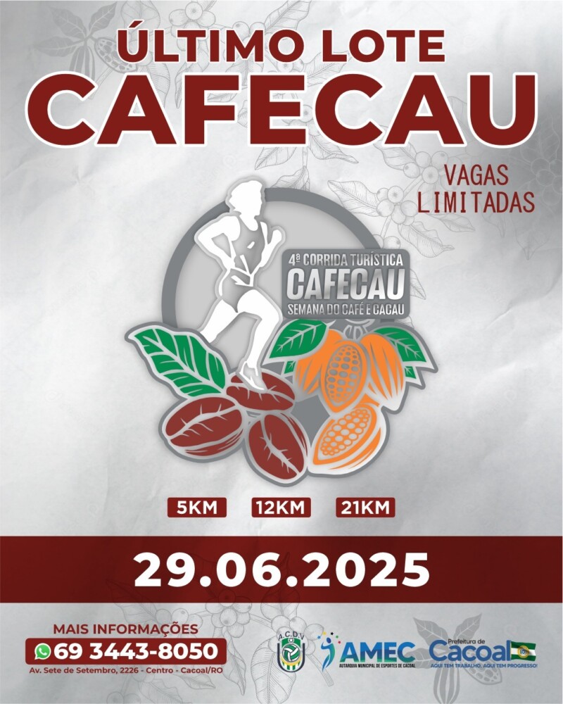 Amec abre novas vagas para a 4° Corrida Turística Cafecau