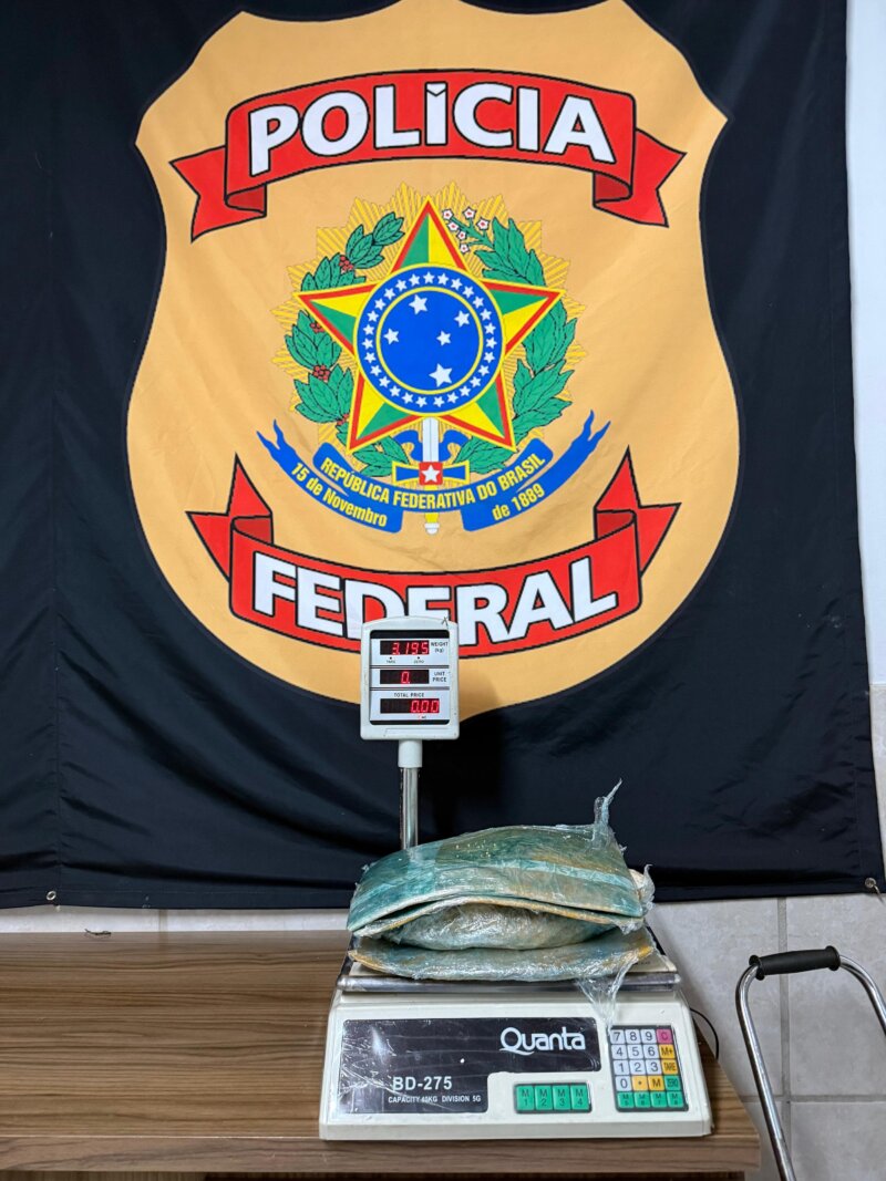 PF prende homem com droga presa ao corpo no Aeroporto Governador Jorge Teixeira/RO