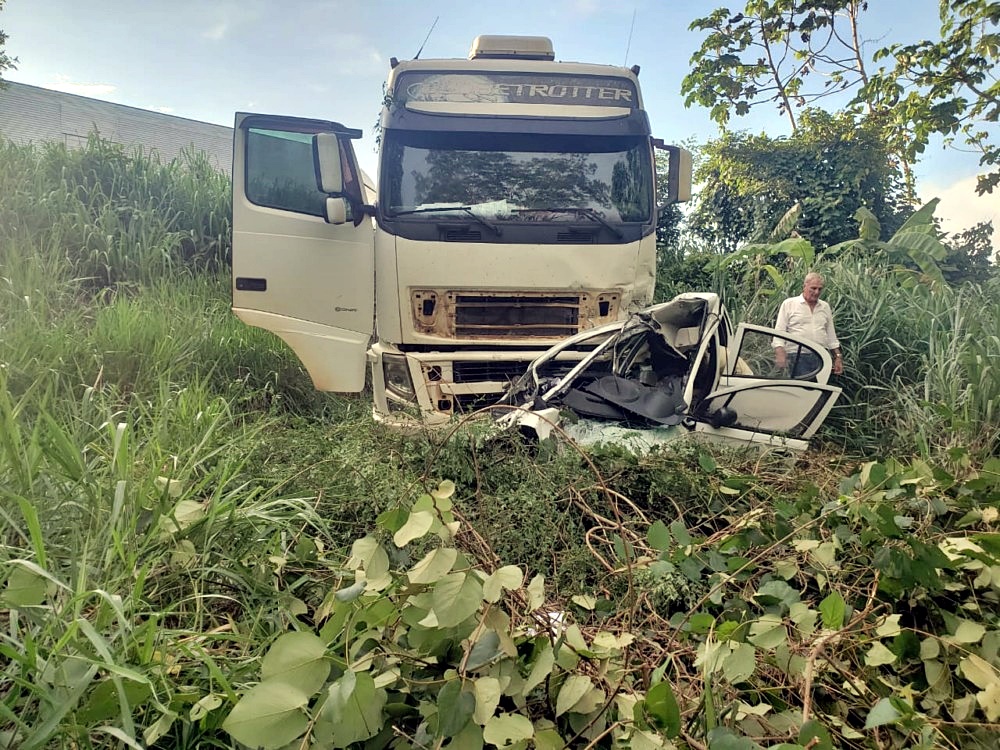 Mulher fica em estado grave, após acidente próximo a Lanchonete Viola, entre Jaru e Ariquemes, RO