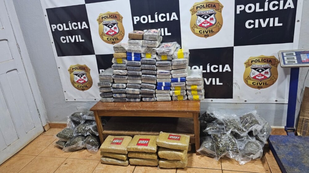 Polícia Civil apreende 100 kg de drogas em Guajará-Mirim neste domingo