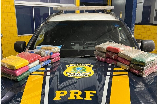 PRF apreende 25,6 kg de maconha em Vilhena