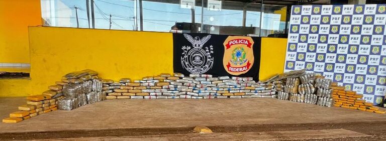 PF e PRF apreendem 350 kg maconha em Rondônia