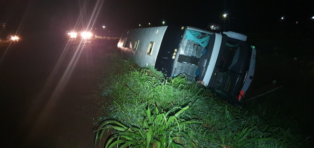 19 pessoas ficam feridas em acidente com ônibus da Eucatur, próximo a Porto Velho