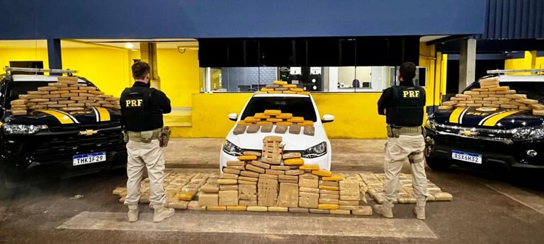 PRF em Rondônia apreende mais de 250 kg de entorpecentes