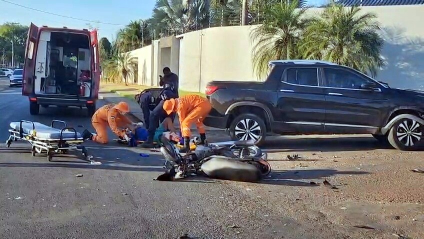 Mais um acidente grave é registrado no bairro Incra em Cacoal