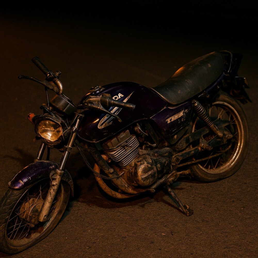 Motociclista fica desacordado após colisão com carroça em Cacoal