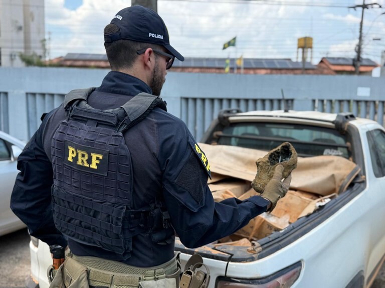 PRF em Rondônia apreende 1 tonelada de minério em Itapuã do Oeste