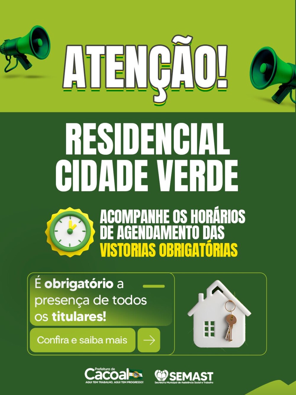 Vistorias do Residencial Cidade Verde: 300 famílias foram contempladas