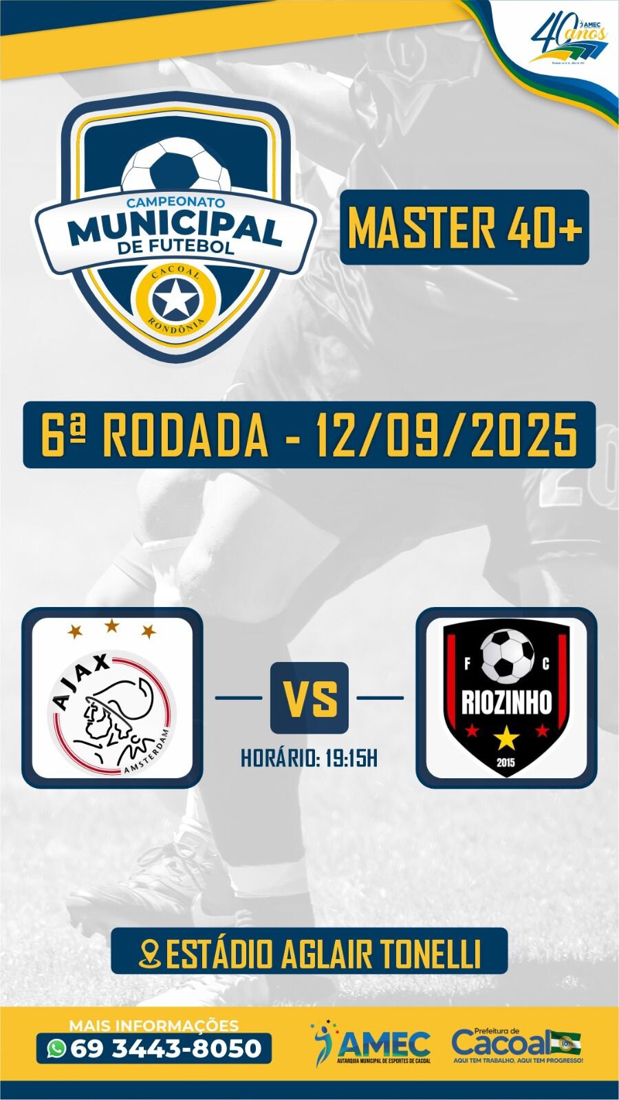 Cacoal Masters 40+: Duas rodadas em uma semana agitam o Campeonato