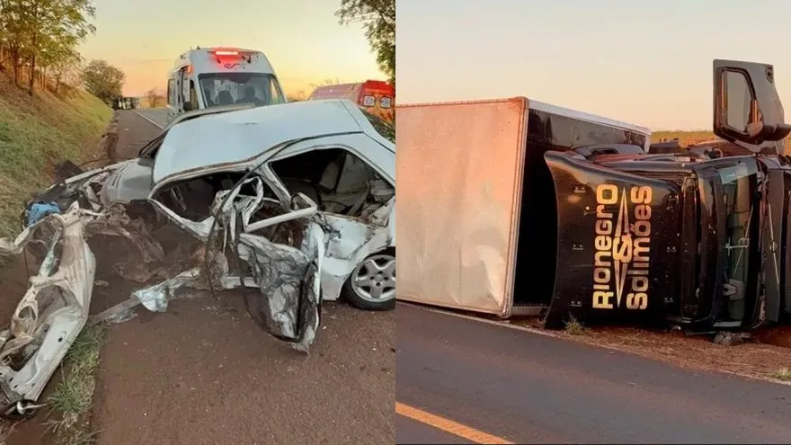 Caminhão da dupla Rionegro & Solimões se envolve em grave acidente