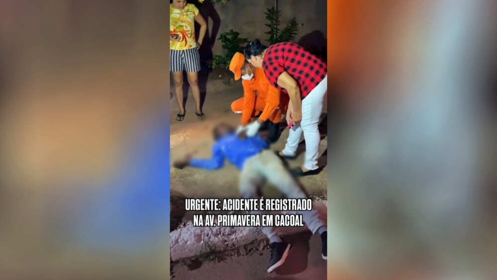 Homem sofre ferimentos graves em acidente na avenida Primavera em Cacoal, RO