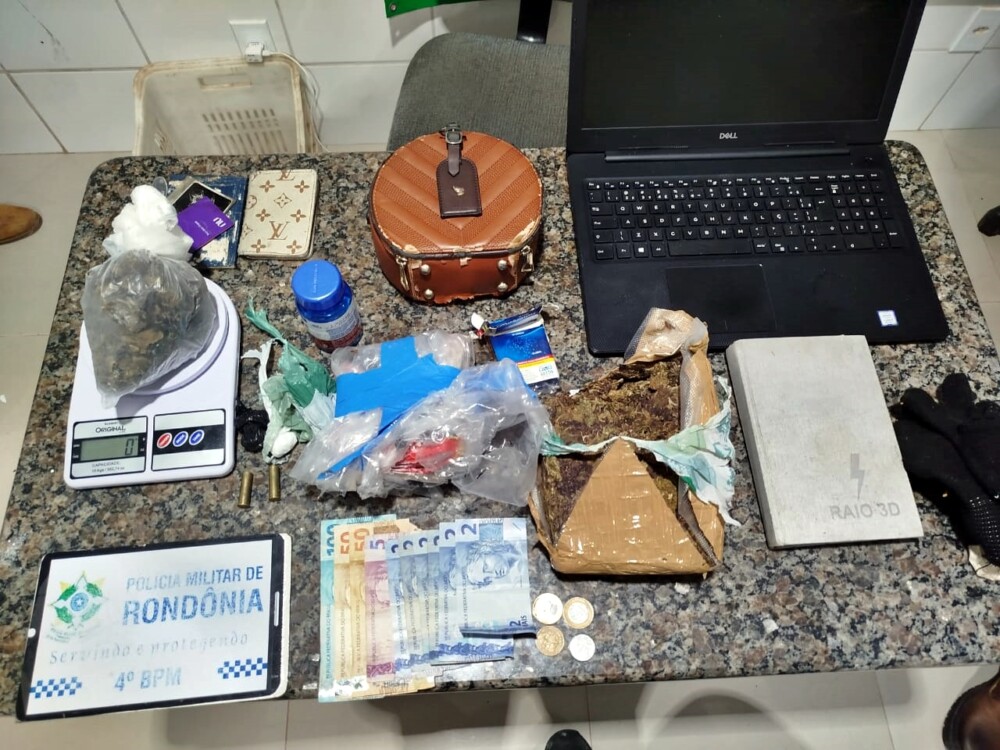 Faccionado é preso em flagrante por ameaça e tráfico de drogas em Cacoal