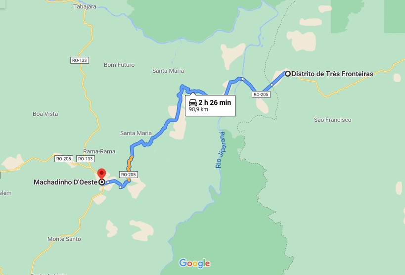 Idoso morre ao ser atingido por tora de madeira em distrito de cidade mato-grossense, enquanto era socorri ao HM de Machadinho, RO