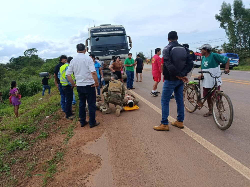 Acidente envolvendo viaturas da PRF mobiliza socorro na BR-364
