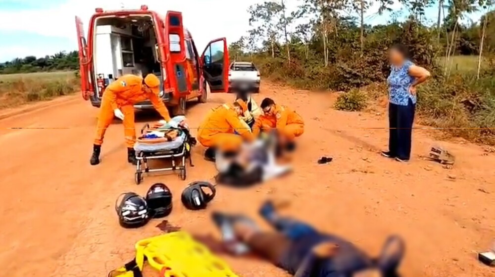 Dois indígenas ficam em estado grave após colisão na Estrada do Calcário