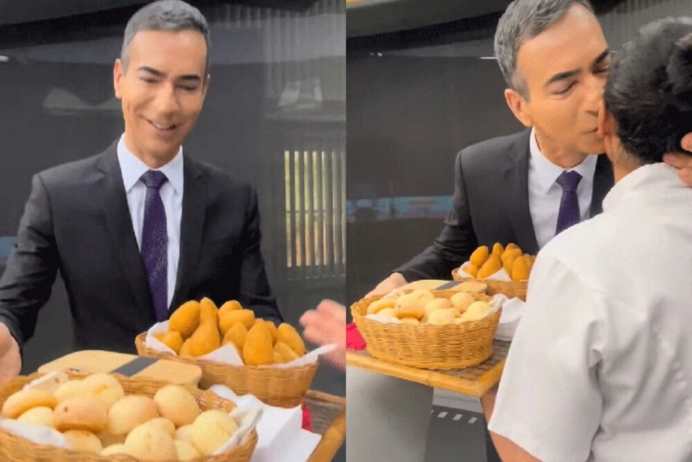 César Tralli se emociona com quebra de protocolo em despedida na Globo