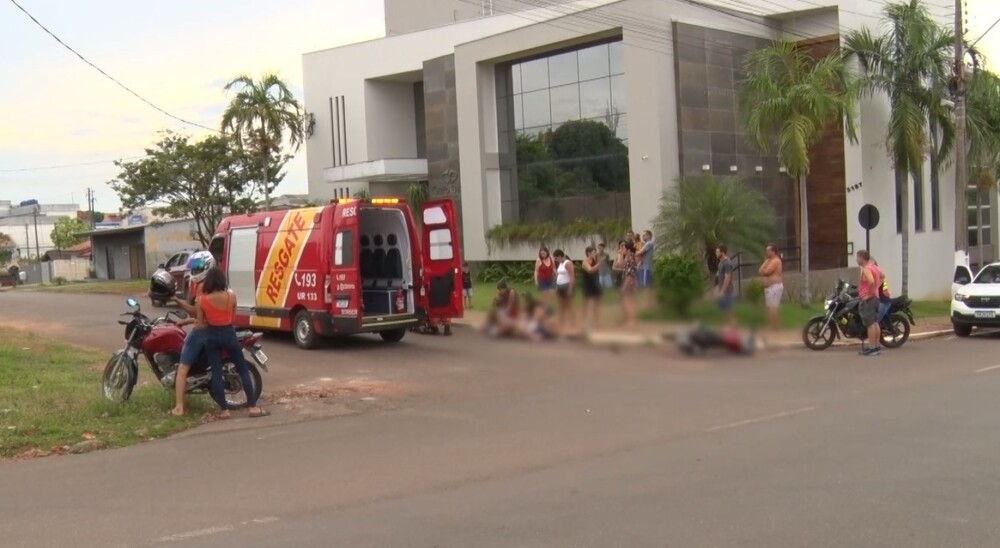 Duas pessoas ficam feridas em acidente na avenida Porto Velho em Cacoal