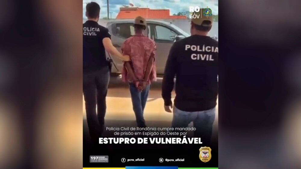 Condenado por estupro é preso pela Polícia Civil em Espigão do Oeste