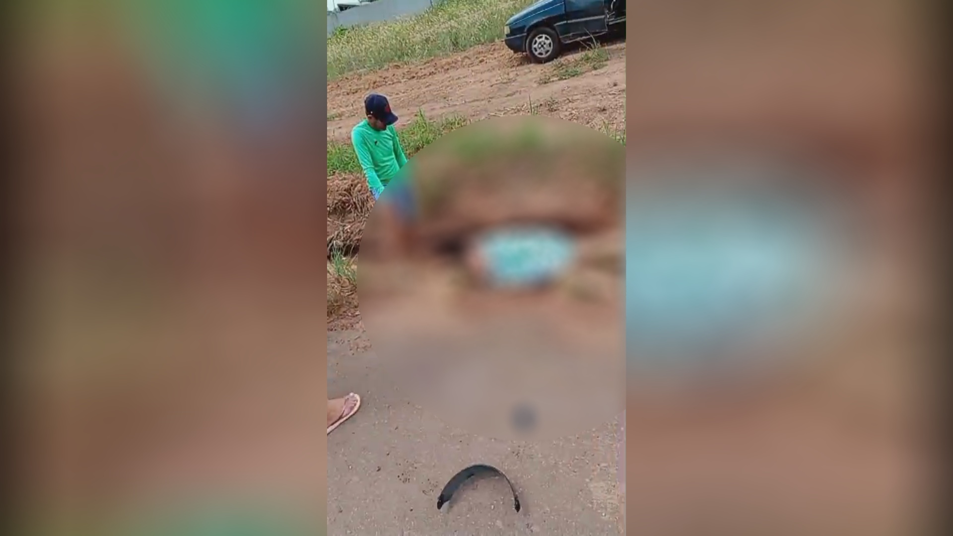 Mulher bate forte na BR-364 e fica em vala as margens da rodovia federal