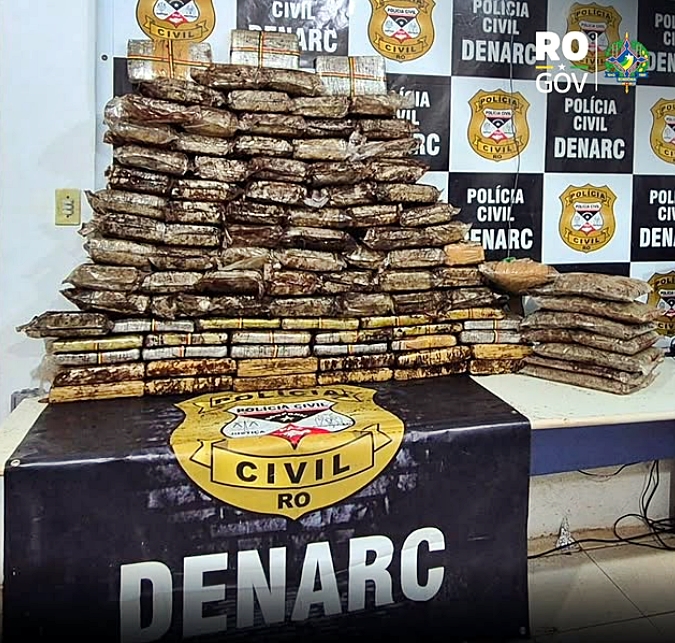 Denarc apreende mais de 100 quilos de skunk e prende suspeito em Porto Velho