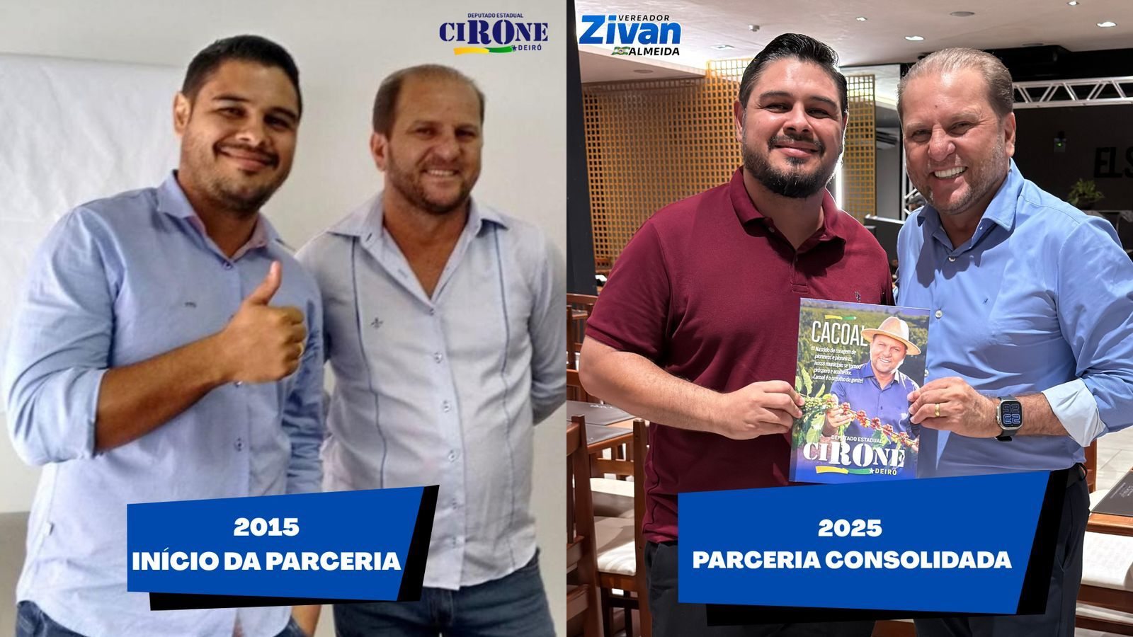 Vereador Zivan diz que trabalho de Cirone contribui com crescimento de Cacoal