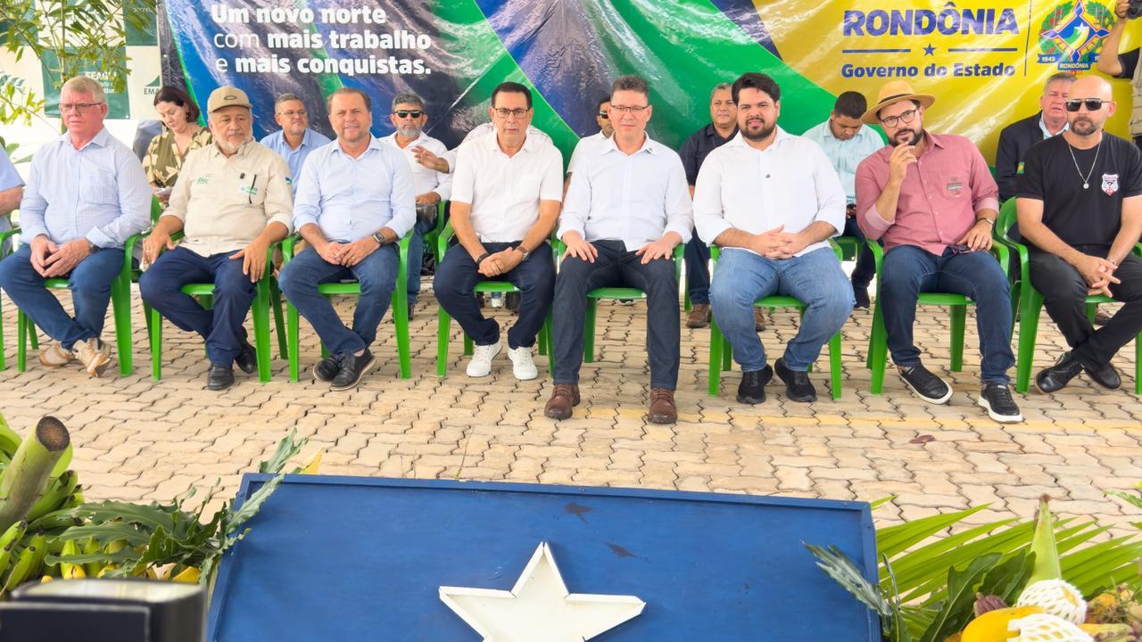 Governador Marcos Rocha e deputado Cirone Deiró participam da inauguração do novo Escritório da Emater em Rolim de Moura