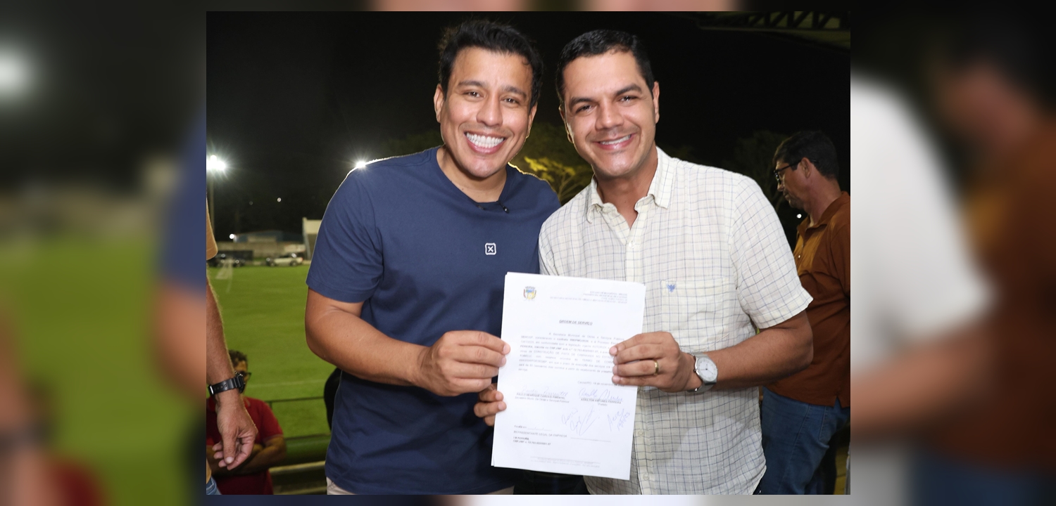 Deputado Cássio Gois garante investimento para construção de pista de caminhada no Estádio Aglair Tonelli e reforça compromisso com o esporte de Cacoal