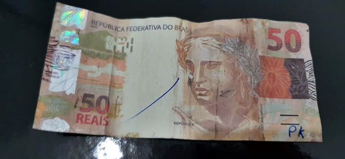 Nota falsa de R$ 50,00 causa prejuízo para vendedor de sorvetes em Jaru, nesta quinta