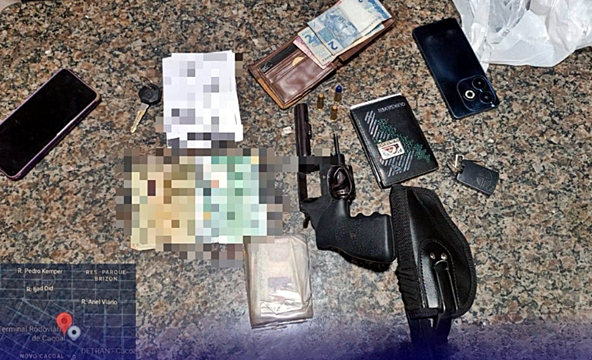 PATAMO apreende arma com numeração raspada e conduz suspeitos em Cacoal