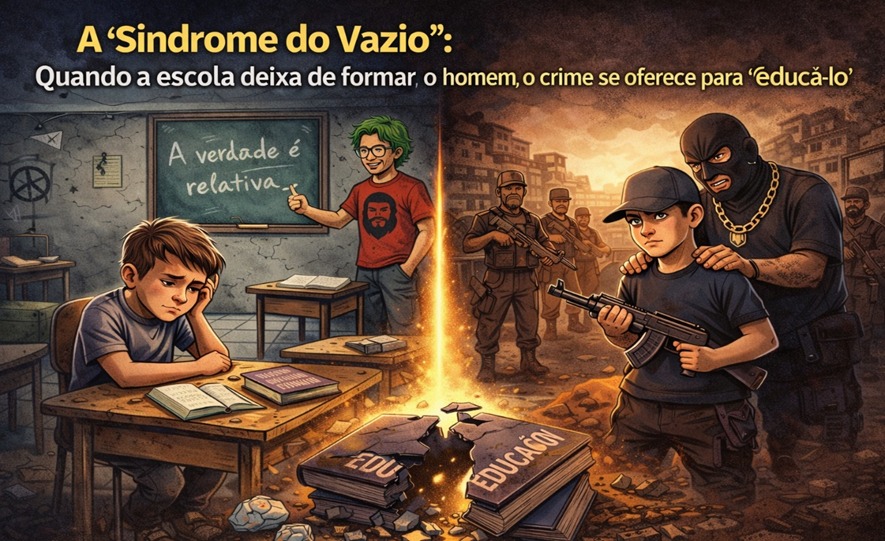 A "Síndrome do Vazio": Quando a escola deixa de formar o homem, o crime se oferece para "educá-lo"