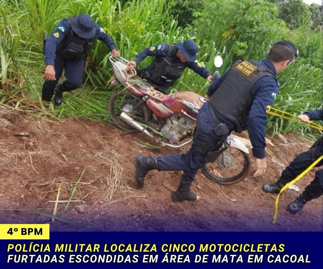 PM recupera motos furtadas em travessão rural