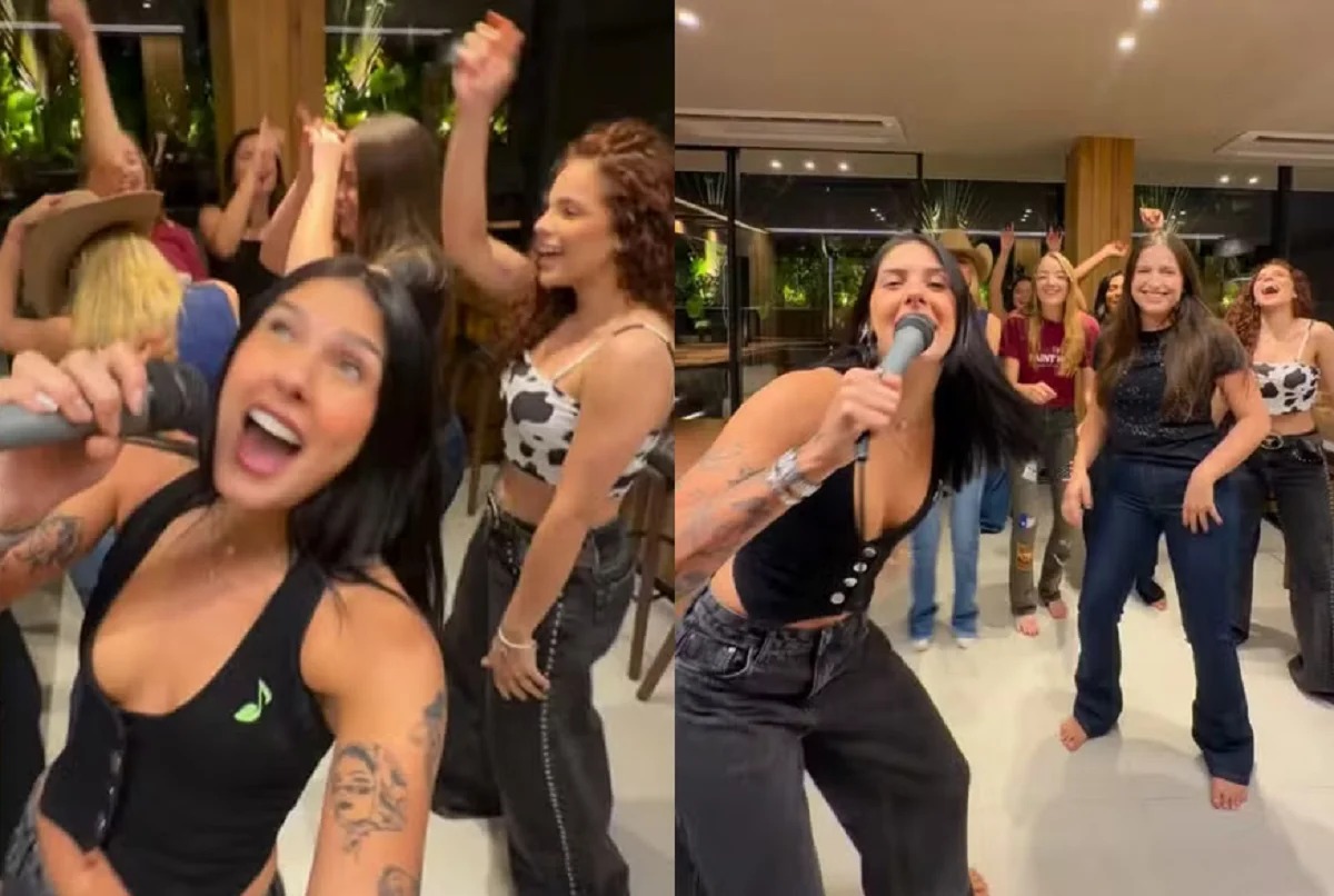 Após término com Zé Felipe, Ana Castela curte noite com as amigas e canta: ‘Vou pegar todo mundo’