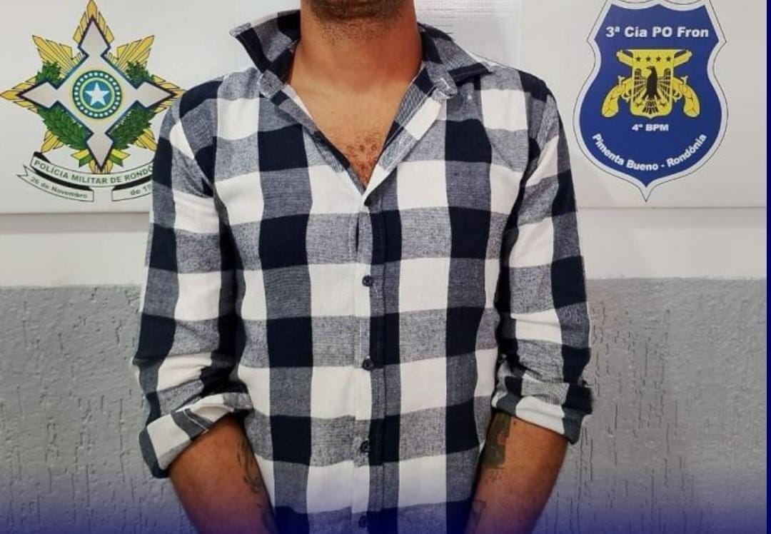 Força tática da polícia militar cumpre mandado de prisão em Pimenta Bueno