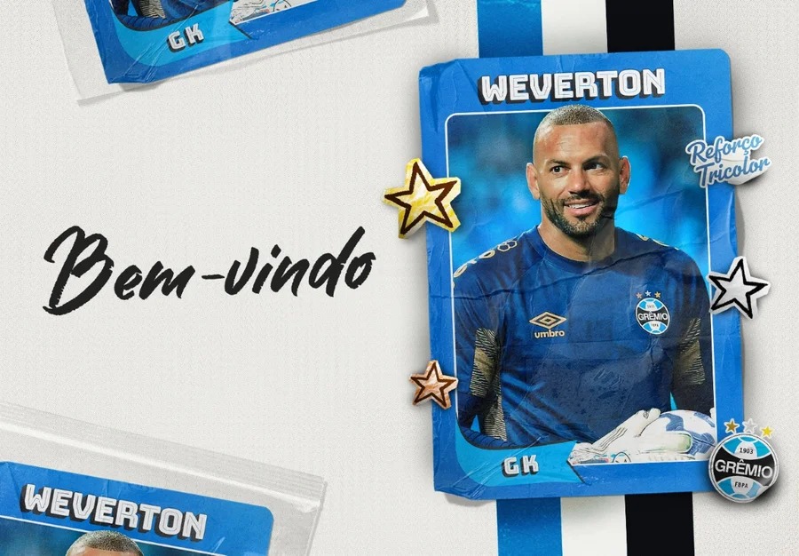 Grêmio anuncia a contratação do goleiro Weverton, ex-Palmeiras