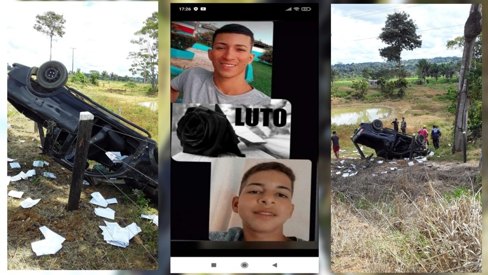 (Vídeo) Dois jovens de 19 e 14 anos, morrem em acidente na RO-257, distrito de Quinto BEC, em Machadinho
