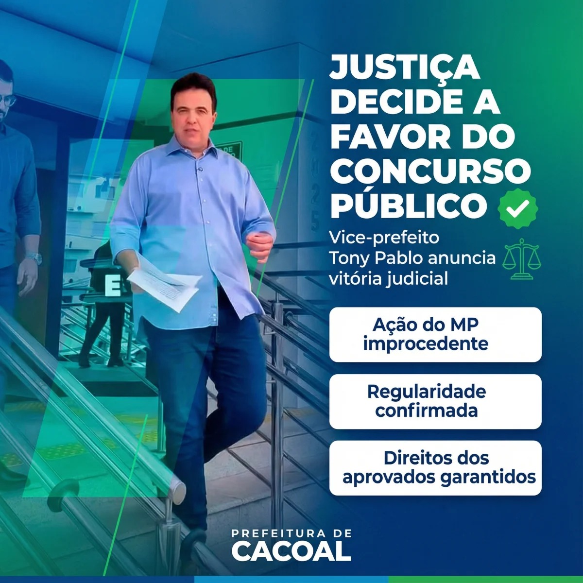 Decisão judicial valida concurso em Cacoal