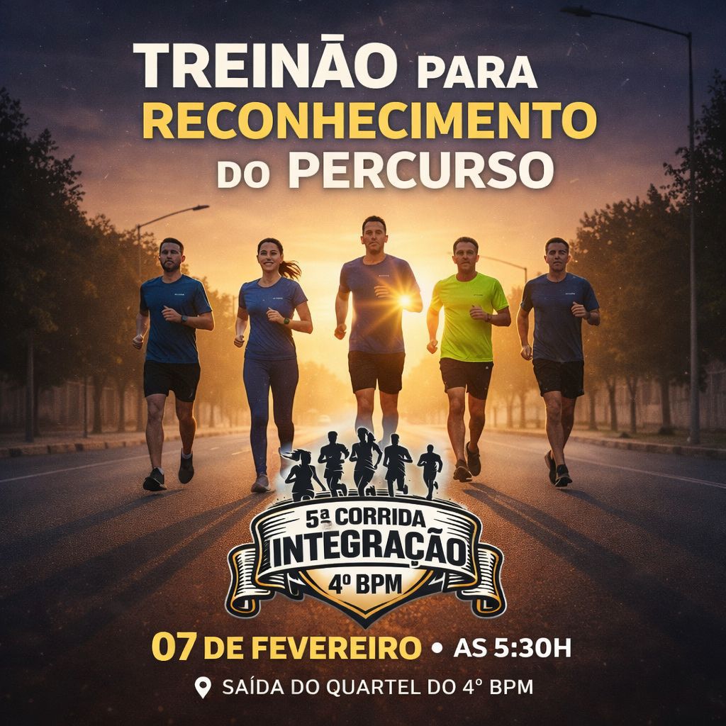 Disciplina e integração marcam treino preparatório da 5ª Corrida Integração do 4º BPM