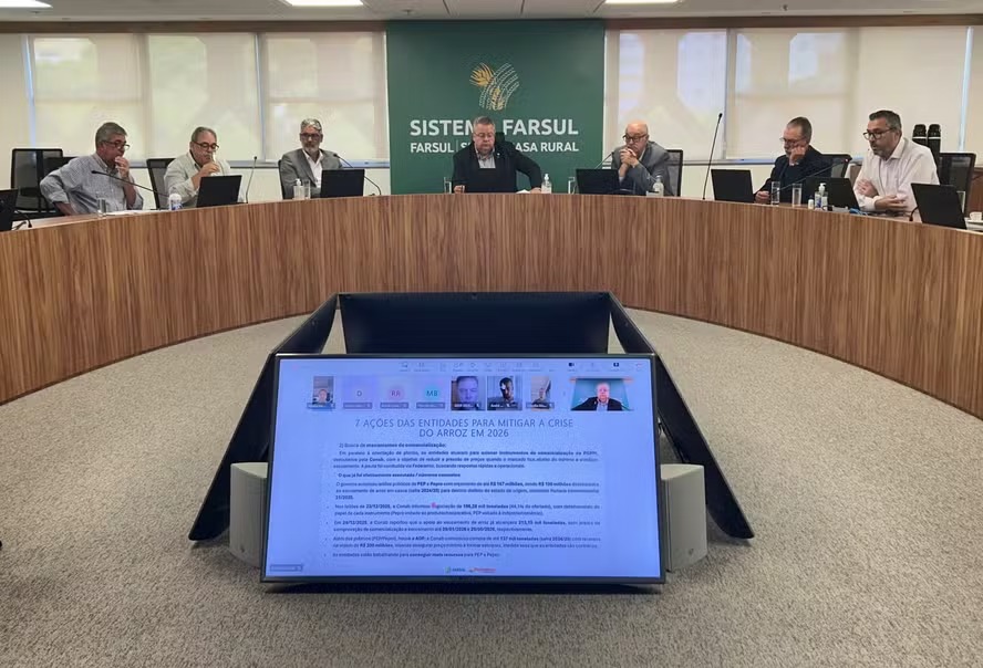 Setor arrozeiro do RS prevê novo risco em 2026